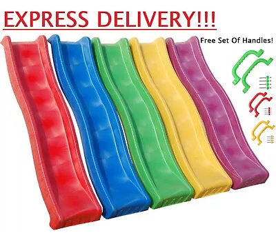 £129 • Buy Slide Childrens Garden Plastic Wavy Water Outdoor Strong Slide Kids Playhouse