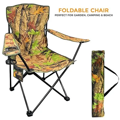 Folding Outdoor Chair Camping Garden Fishing Seat Lightweight Portable Foldable • £12.85