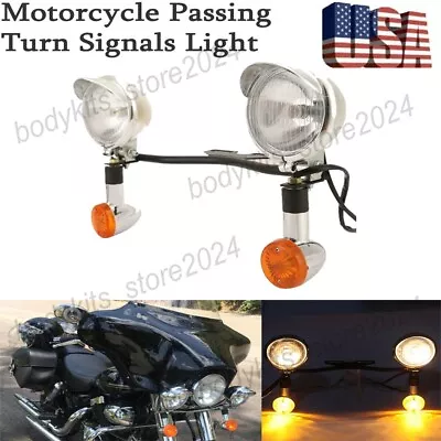 Passing Signal Lights Bar For Yamaha V-Star XVS 650 950 1100 1300 XV 1600 1700 • $65.41