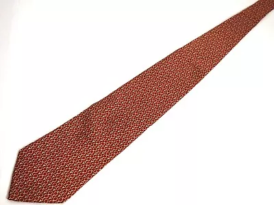 Brooks Brothers Makers Mens Necktie Tie Red Chain Links Print 100% Silk 57  • $7.79