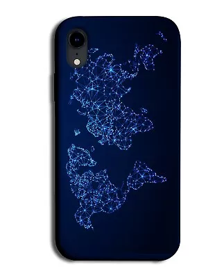 Blue World Map Phone Case Cover Atlas Globe Maps Land Nautical Traveller Q939 • £13.95