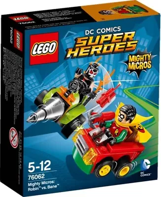 LEGO DC Comics Super Heroes Mighty Micros Robin Vs Bane 76062 Used INCOMPLETE • $11