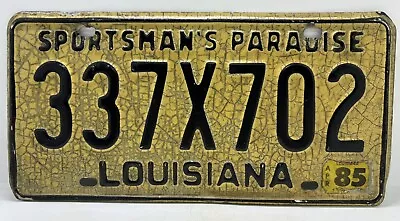 Old 85 LA. Vintage 1985 Louisiana Sportsman’s Paradise License Plate 337X702 • $9.99