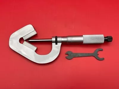$795 • Buy Starrett 483MXRL-25 V-Anvil Micrometer, 2-25mm Range, Ratchet Thimble, Carbide