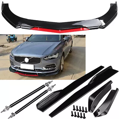 For Volvo S40 S60 S80 Front Rear Bumper Lip Spoiler Splitter Glossy Black Body K • $59.99