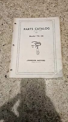 Vintage Johnson Outboard Boat Motor  Parts Catalog 1953 TN-28 5HP Sea Horse • $16