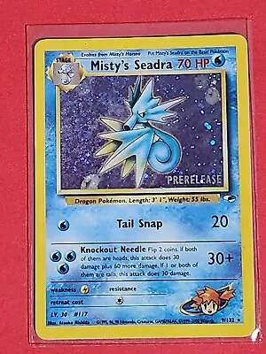 Pokemon Mistys Seadra Prerelease 9/132 Holo Card • $18