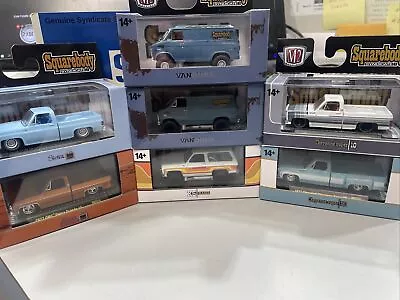 M2 Squarebody Syndicate Set Of 7 Trucks With Both Van Variations And Sleeve • $100