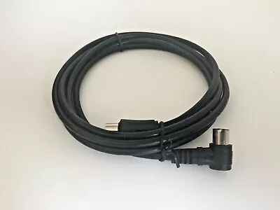 £2.45 • Buy 2m Right Angle Male To Male TV Aerial Fly Lead Coaxial Cable Black 90 Degree RF 