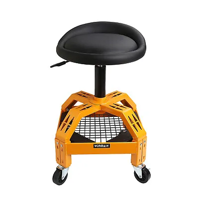 300LBS Padded Rolling Shop Adjustable Garage Stool Mobile Seat W/ Rip-Resistant • $85.21