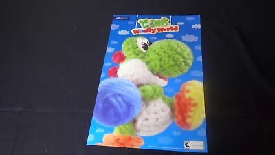      YOSHI'S WOOLLY WORLD  WII U PROMO DISPLAY POSTER NINTENDO Rare!! • £38.57