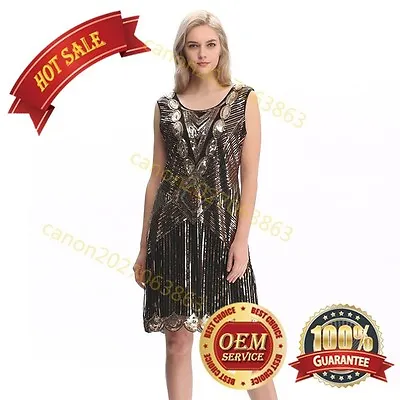 Flapper Dress Vintage Charleston Costume Fancy Gatsby 20's Ladies Dresses Up • $38.96