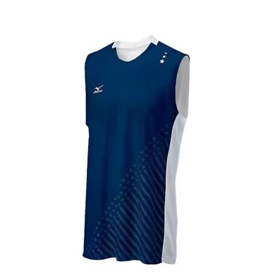 Mizuno DryLite Men's National VI Sleeveless Sports Jersey Navy White Extra Small • $9.99