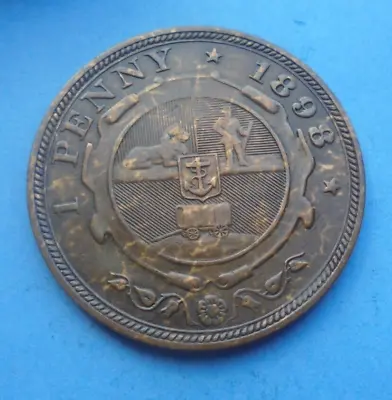 South Africa One Penny 1898 As Shown. • £9.50