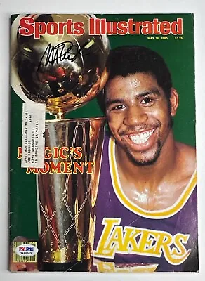 Magic Johnson Signed Sports Illustrated Magazine 5/26/80 Lakers PSA 3A90063 • $74.96