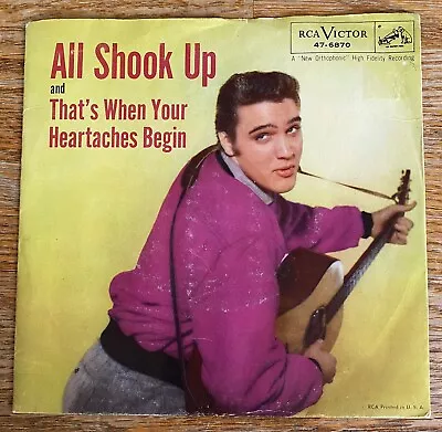 Elvis Presley RCA 47-6870 All Shook Up 45rpm W/ Sleeve Original 1957 VG+ • $30