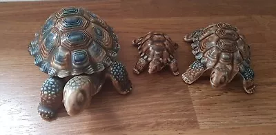 Wade Porcelain Tortoise Bundle X 3 Vintage - One Trinket Box + Two Figurine • £14.99