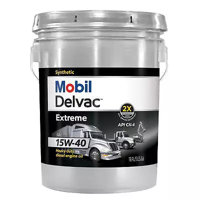 Mobil Delvac Extreme Heavy Duty Full Synthetic Diesel Engine Oil 15W-40 5 Gallon • $110