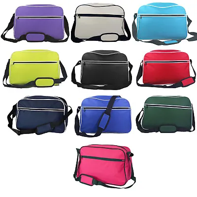 Retro Shoulder Bag Messenger Laptop Notebook Bag School College Work Fast Post • £11.99