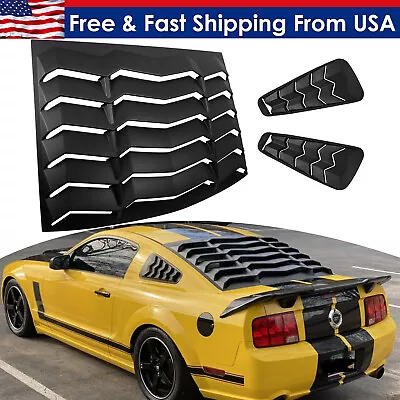 For Ford Mustang 2005-2014 Rear & Side Window Louvers Sun Shade Scoop Cover • $139.50