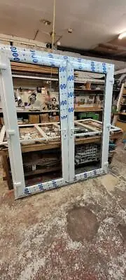 White Upvc 1400mm X 2100mm French Doors Locks Toughened Glass Free Delivery • £680