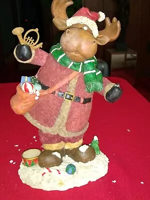 Rocking Moose Santa  Fingurine Musical Plays  Jingle Bells  • $20.50