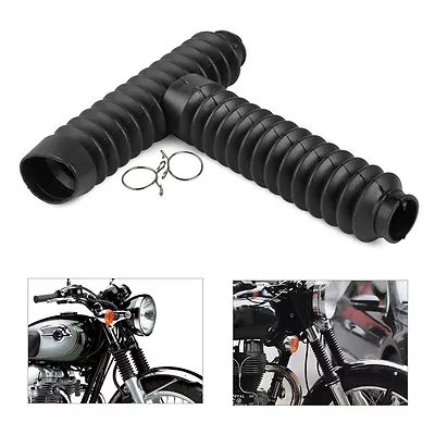 Motorcycle Front Fork Dirt Dust Cover Gaiter Gator Boot Cap Shock Absorb Rubber • $10.19