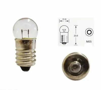 MES 6V 0.6W Screw In Bulb X 2 Instrument Dashboard & Panel  • £2.75