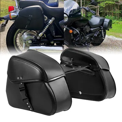 Motorcycle Saddle Bags For Yamaha V Star 650 950 1100 1300 XVS Custom Classic • $65.99