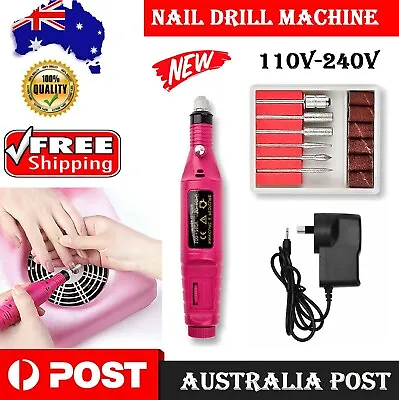 Professional Electric Nail File Drill Manicure Tool Pedicure Machine Set Kit AU  • $16.99