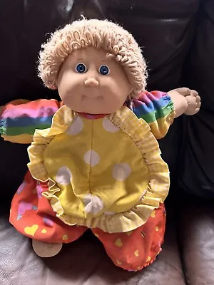 $17.50 • Buy VTG Cabbage Patch Kids Doll Blonde Blue Eyes Circus Clown Costume 1985