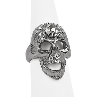 $37 • Buy Victoria's Glad-Rocks Ring  (Retired) - Alchemy Gothic Laughing/Speaking Skull