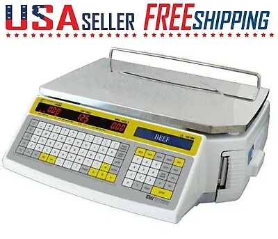 Easy Weigh LS-100F Printing Label Scale LS100F LS100 NETP 60LB Deli Meat Grocery • $1195