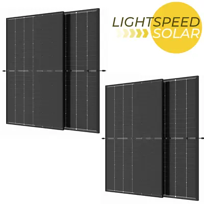 4x 425W (1.7kW) Black BiFacial Glass Mono Solar PV Panels - 12V 24V 48V UK Stock • £515