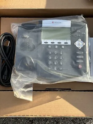 Lot 4.    Polycom 2200-12450-025 Sound Point IP450 3-Line Phone With HD Voice • $89.99