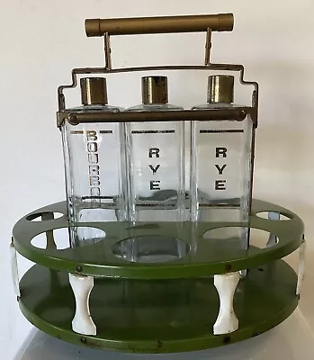 Vintage Tantalus Decanter Set Mid Century Modern Bar Caddy • $450