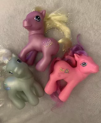 My Little Pony 2002 G3 Collectible Skywishes Crystal Crown Wing Song Ponies • £12