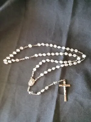 Vintage Sterling Rosary Beads & Cross • $24.99
