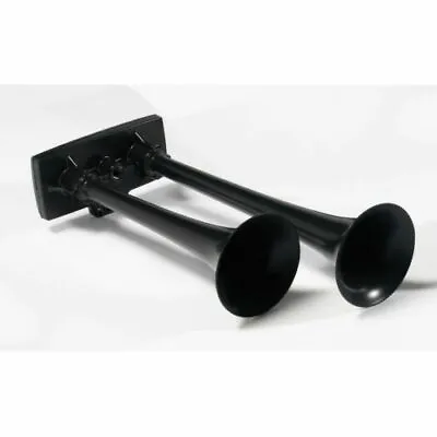 $139.63 • Buy Hadley Horns H00640R Air Horn Dual Tone Round Trumpet 14-15/16 Len 12 Volt Black
