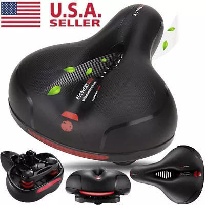 Comfort Bike Seat Cushion Soft Gel Extra Wide Big Bum Bicycle Saddle Pad Sporty • $17.85