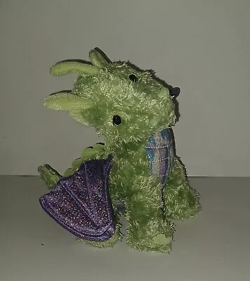 Melissa And Doug Zephyr Green Purple Sparkle Dragon Stuffed Plush 9  • $5