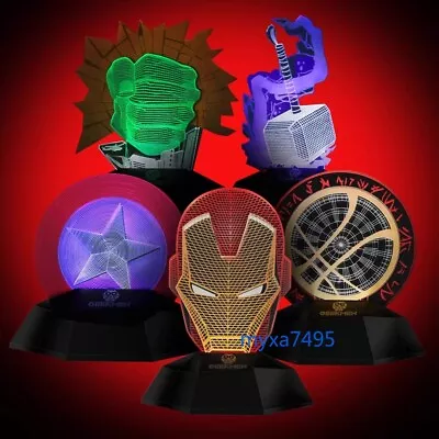 Iron Man Doctor Strange Marvel Hulk LED 3D Night Light Table Lamp Touch Switch • $30.71