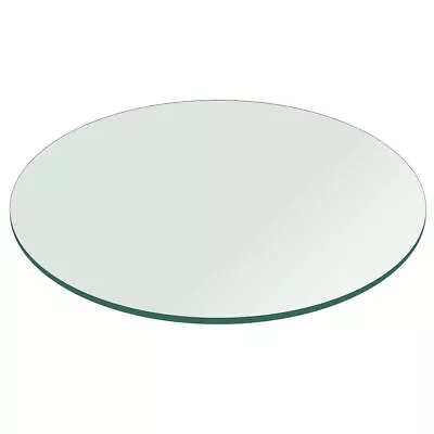 $64.99 • Buy 3/8  Inch Thick Clear Tempered Glass Table Top With Flat Polished Edge