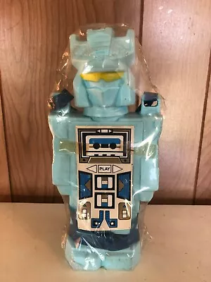 Vintage G1 Transformers Soundwave Unused BLUE Water Bottle Unused Stickers • $45