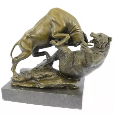 Wall Street Bull And Bear Finest Bronze Casting From USA Hot Cast Figurine Gift • $209.65