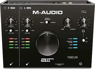 M-Audio AIR 192 | 8 USB Audio Interface For Studio Recording W/ 2-In/4-Out MIDI • $199.95