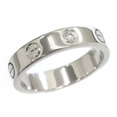 £522.47 • Buy Cartier Mini Love Diamond Ring 18K White Gold 750 Size48 4-4.5(US) 90189216