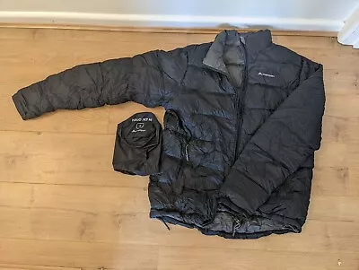 Macpac Mens Halo Down Jacket Size L Black  • $98