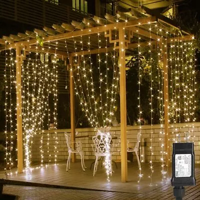 $16.99 • Buy LE 306 LED Curtain Lights For Bedroom Wall Window Hanging Fairy String Lights Fo