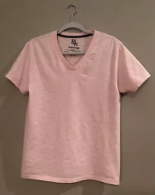 Mens BI2 Pink V-Neck TShirt Short Sleeve Shirt Medium M • $7.65